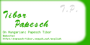 tibor papesch business card